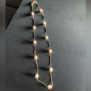 Elegant  14 k Gold and real pearl   Necklace